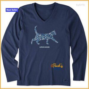 Women's Long Sleeve Cotton T-Shirt Graphic Print Regular Fit